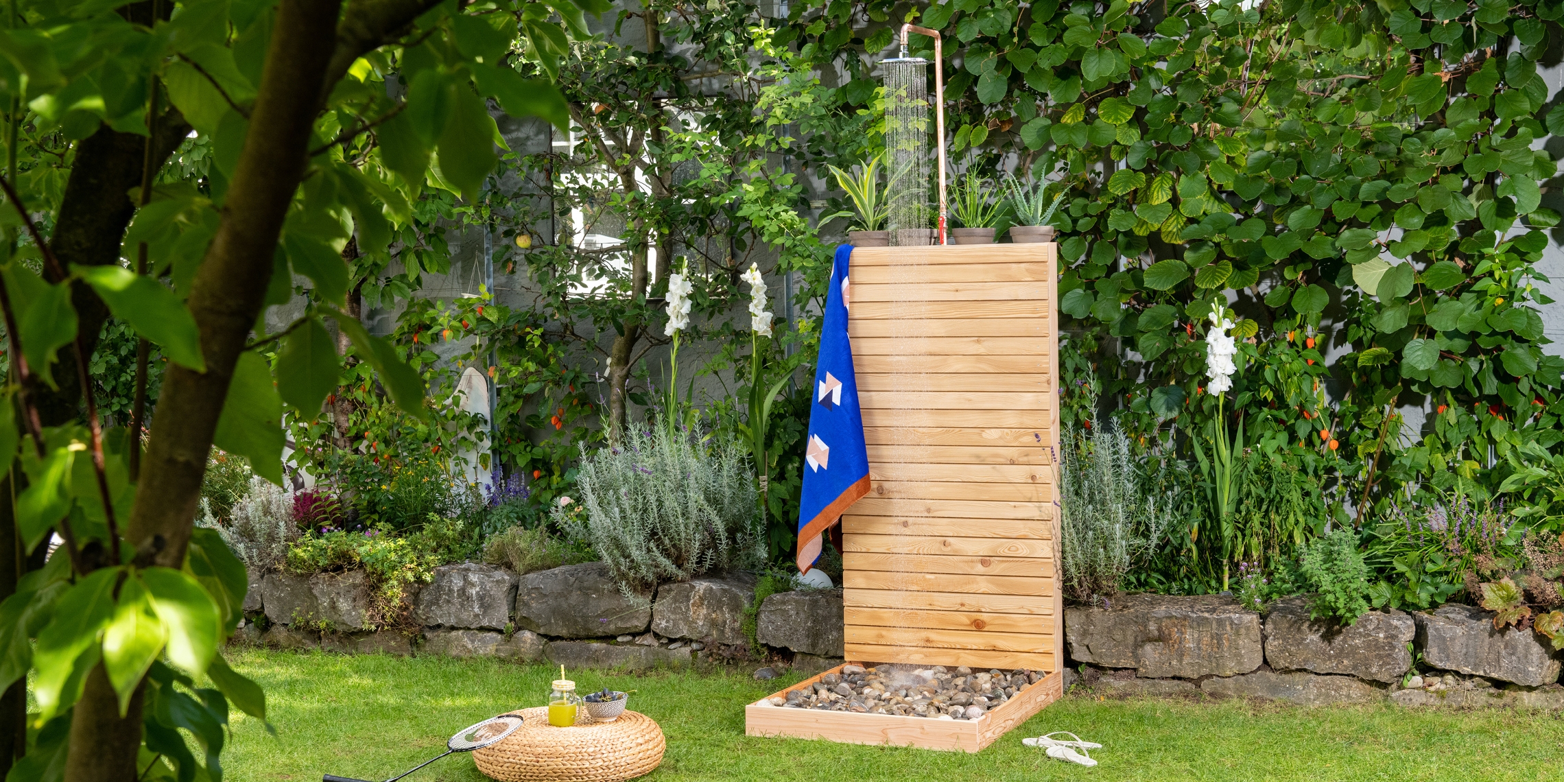 Do-it-yourself shower for the garden: You're sure to feel 