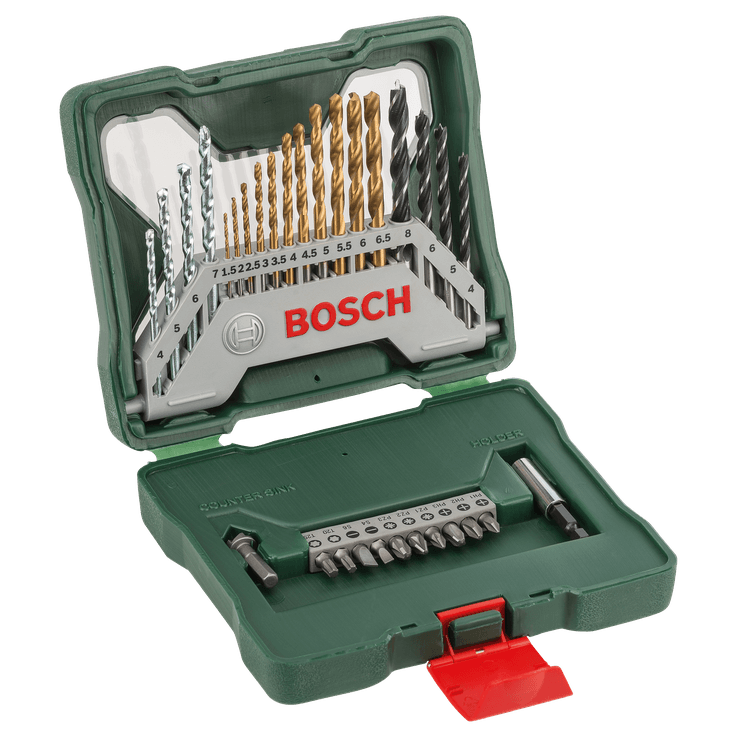 X-Line Drill- and Screwdriver Bit Set TiN-coated 30 pieces