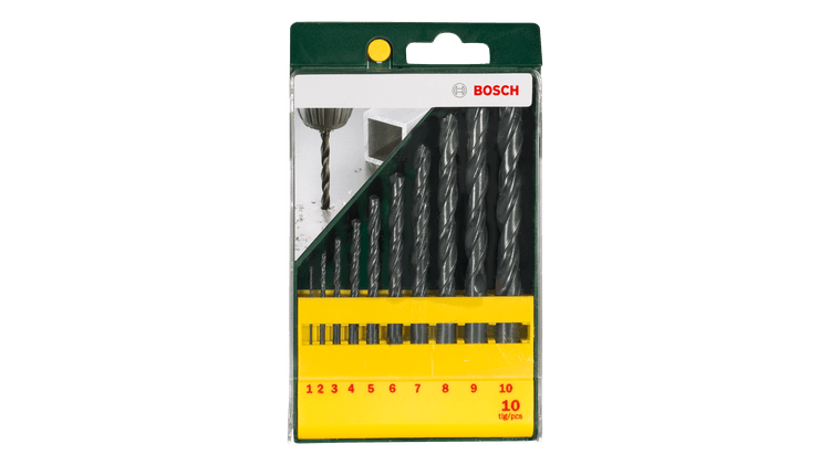 Bosch 2607018435 Metal Drill Bit Hss-R 9 6mmx3.43In 10 Pcs