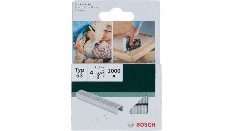 Bosch 2609200291 Agrafe à fil fin de type 53 11,4 x 0,74 x 4 mm 