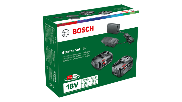 Starter Set 18V (batterie 2,0 Ah + batterie 3,0 Ah + AL 18V-20)